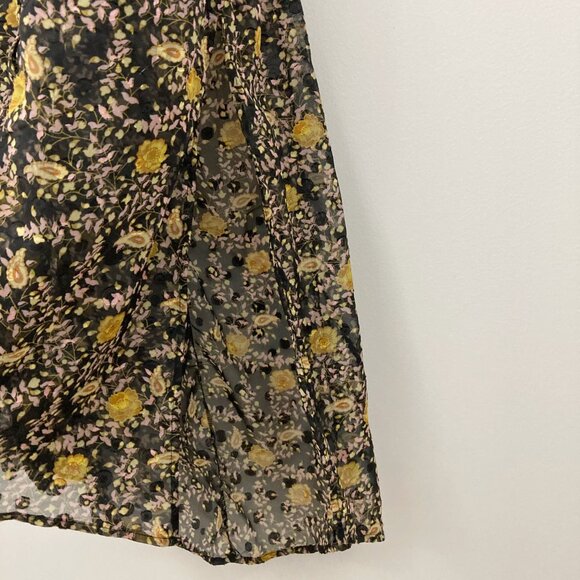 NWT Never Fully Dressed Sheer Floral Midi Tunic Shirt Dress Size M Button Front - Picture 5 of 10